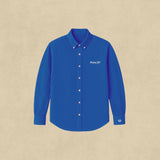 Boyfriend's Shirt Loose Fit Button Shirt - Unisex Embroidery - Gummy Club Official - Blue - Blue